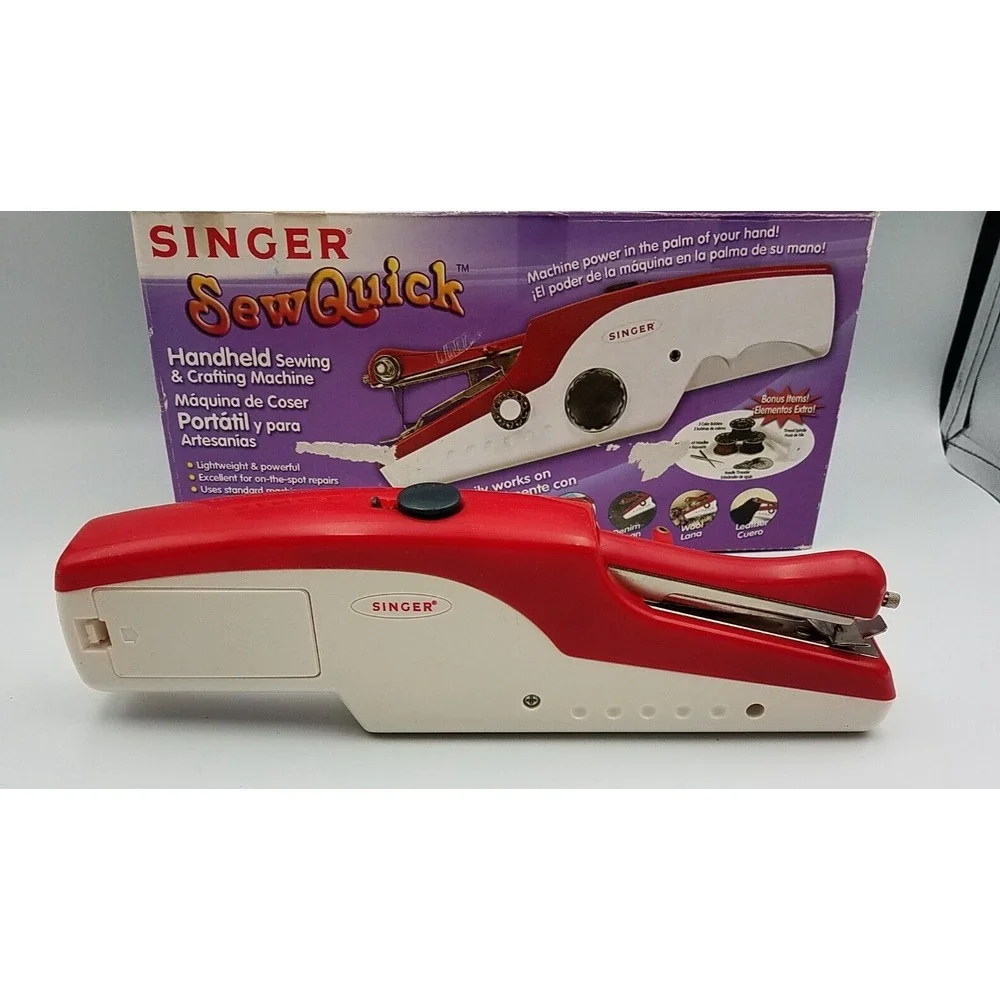 SINGER SEW QUICK HANDHELD SEWING & CRAFTING MACHINE COMPACT Cordless‎ Battery